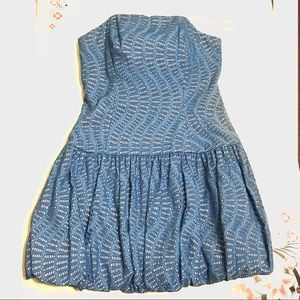 Sz 2 Lily Pulitzer Blue Strapless Dress